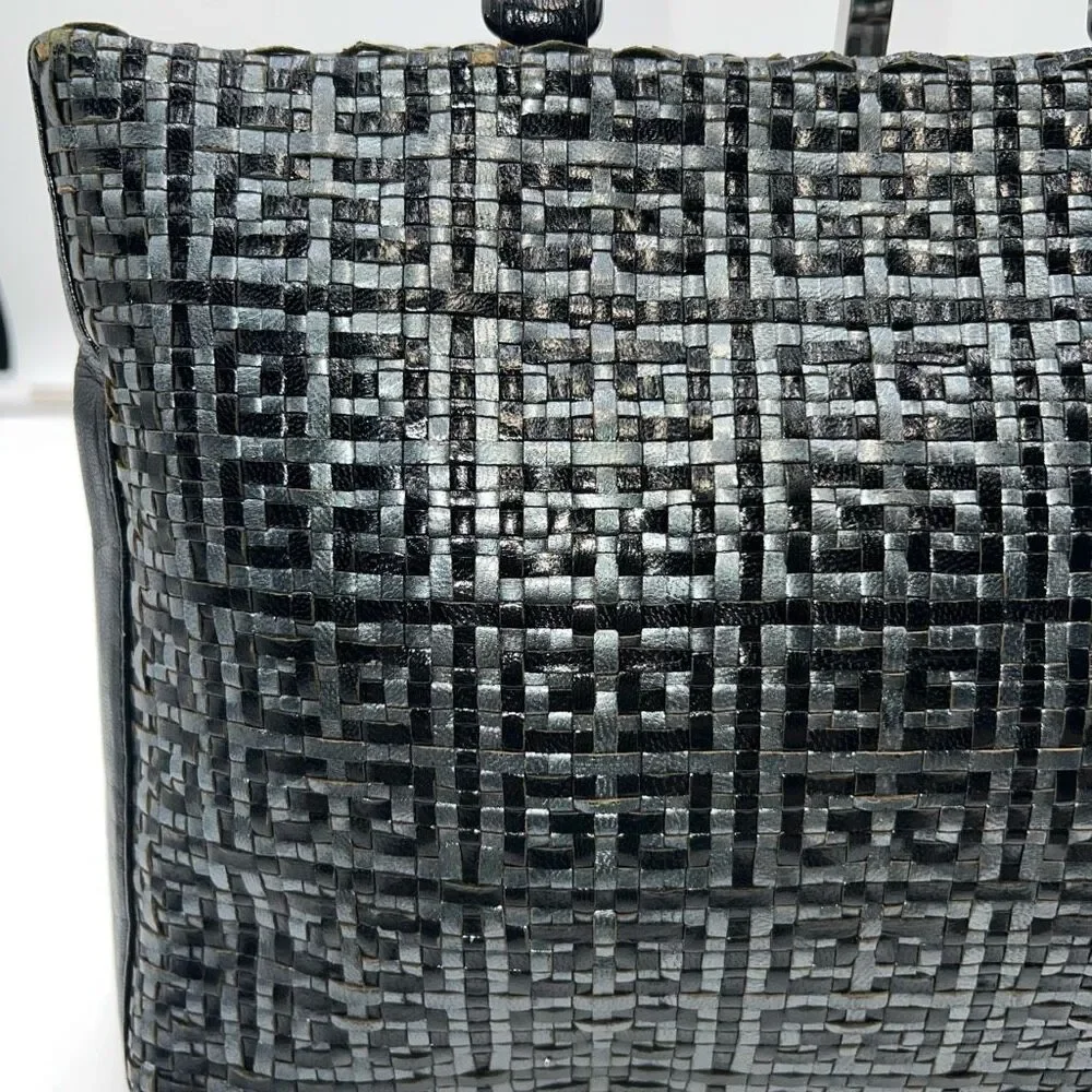 Givenchy Vintage Woven Signature with Acrylic Handles